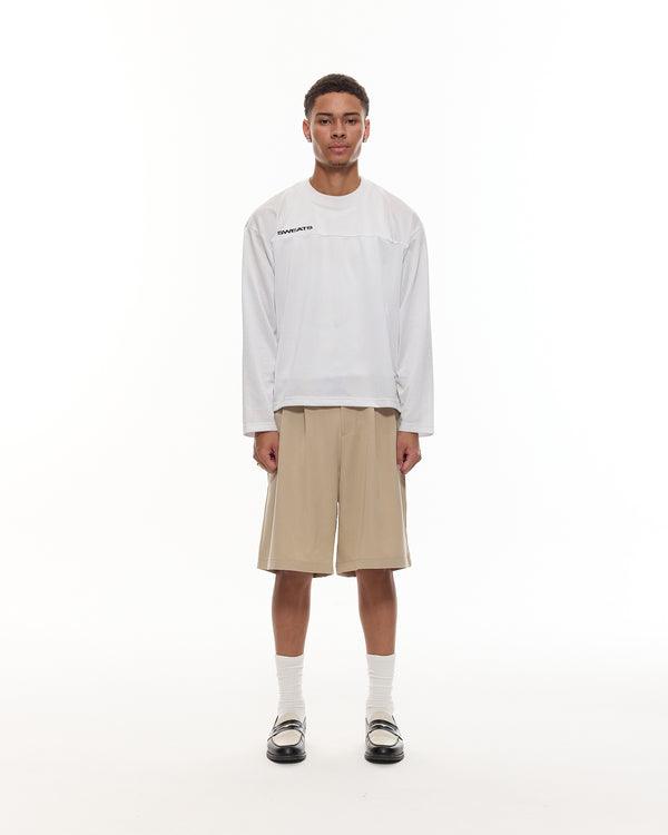 PLEATED SHORTS - SAND