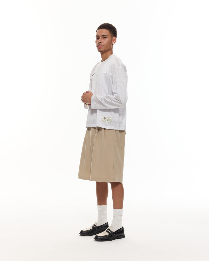 PLEATED SHORTS - SAND