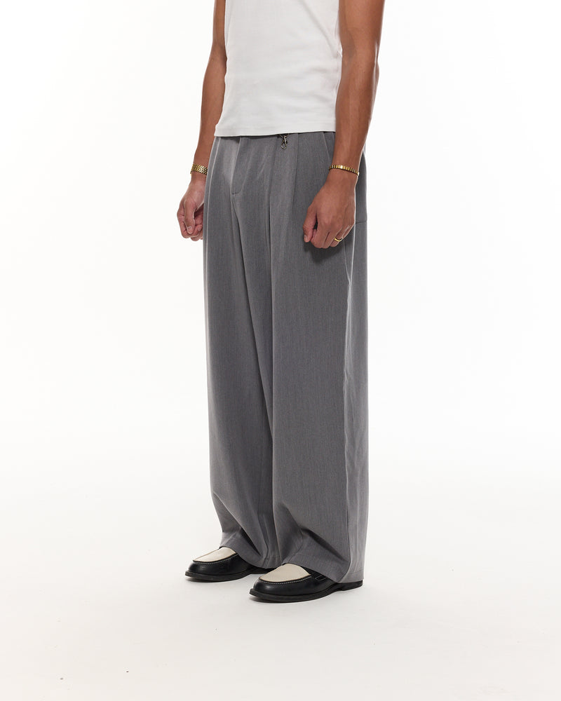 PLEATED PANT - GREY