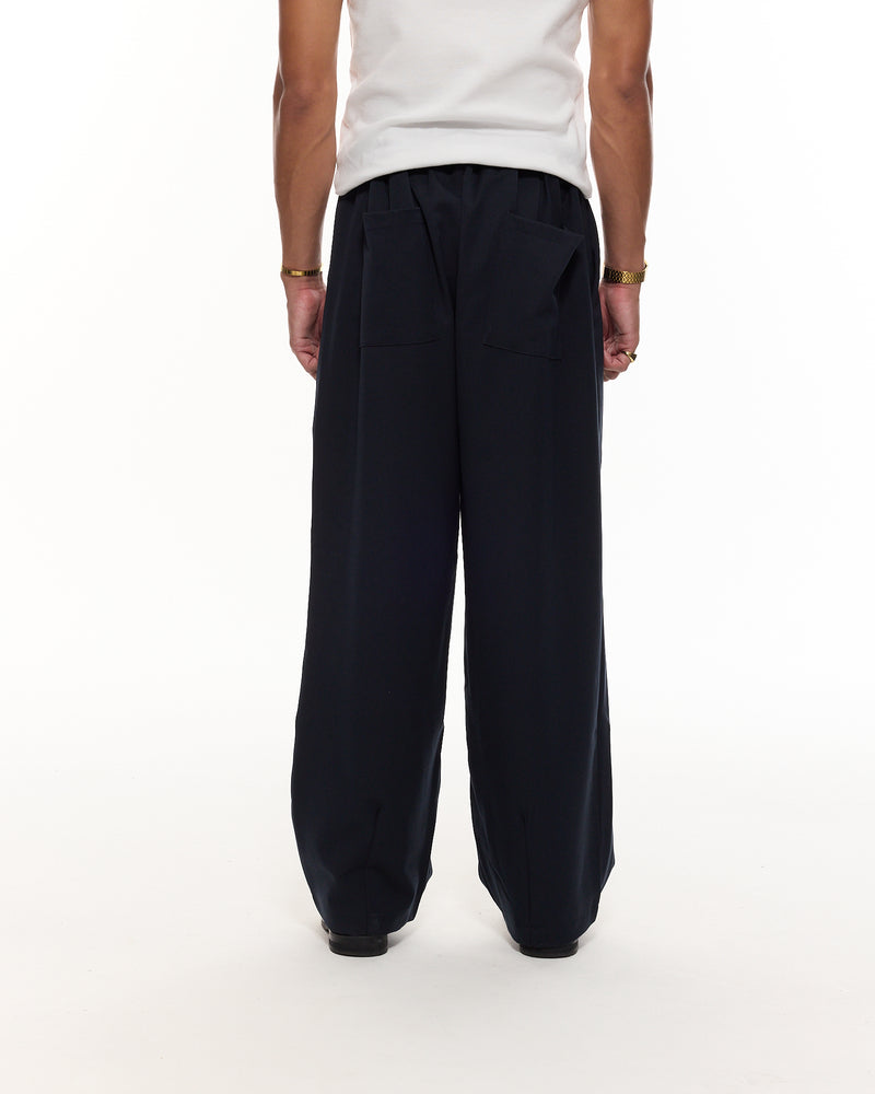 PLEATED PANT - NAVY