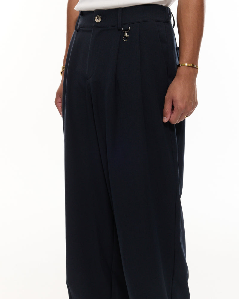 PLEATED PANT - NAVY