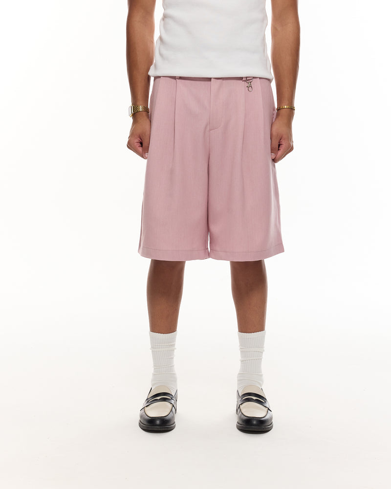 PLEATED SHORTS - PINK