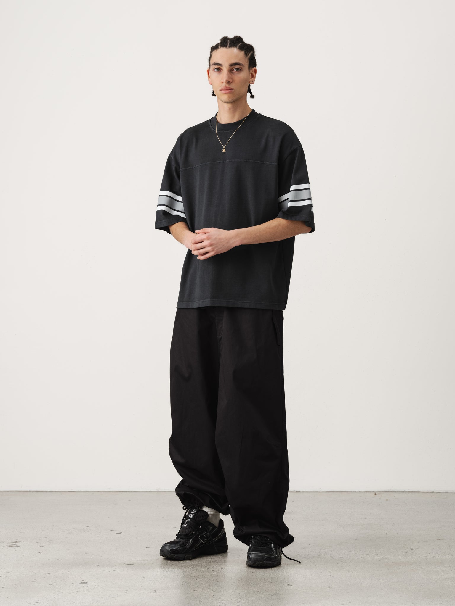 JERSEY SS T-SHIRT - WASHED BLACK