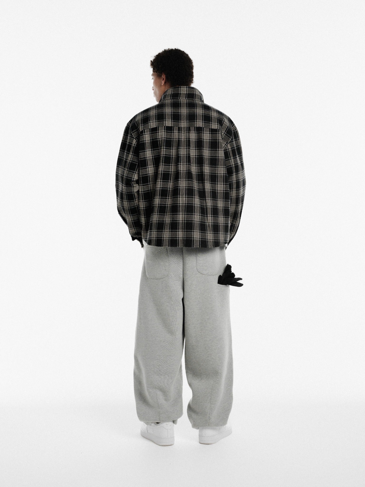 FLANNEL LS SHIRT - BLACK