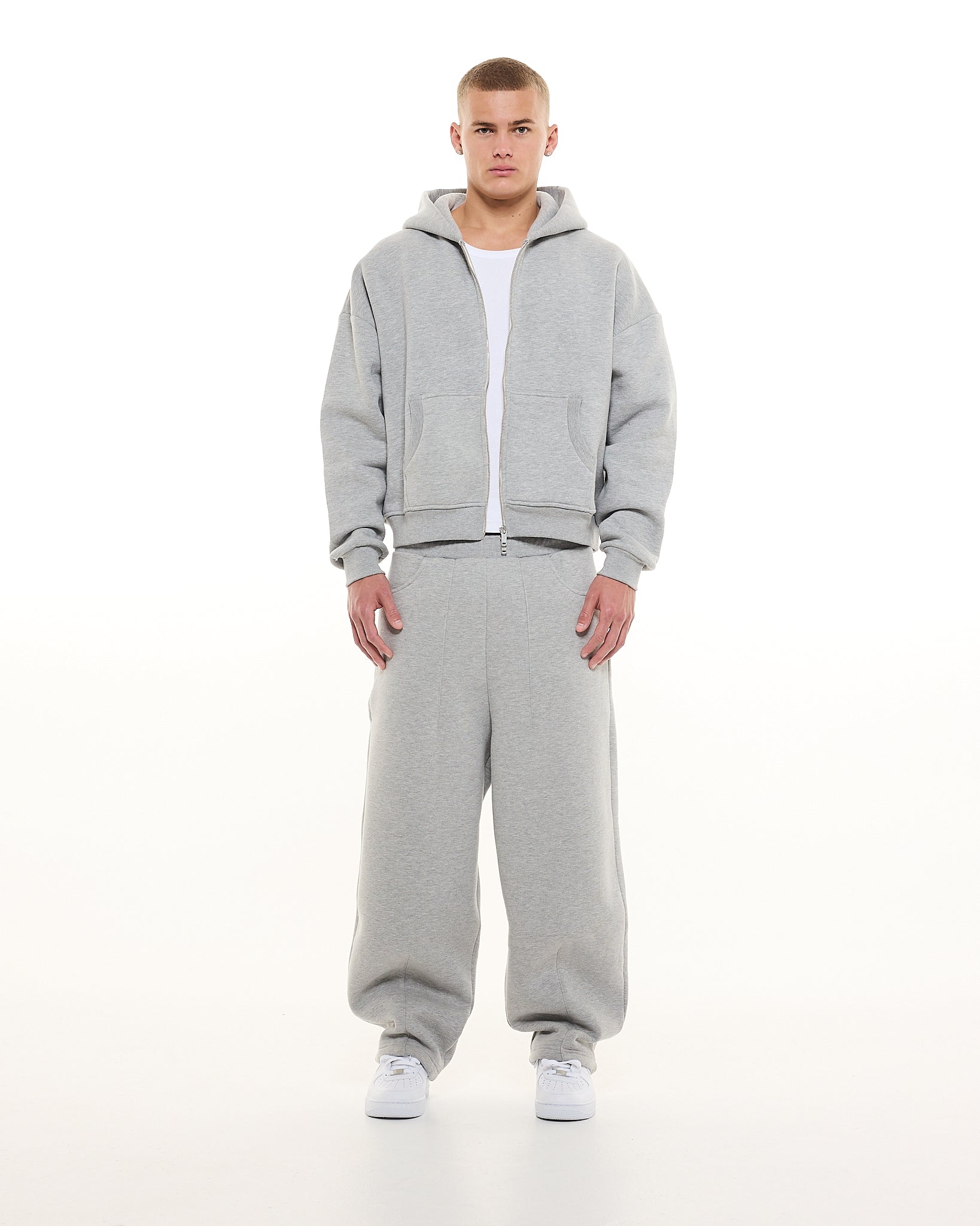 COZY ZIP UP - GREY