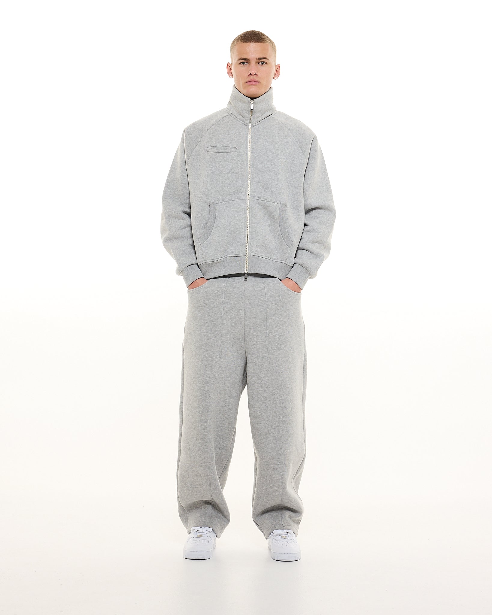 Grey Cozy Track Jacket | Sweats Collective