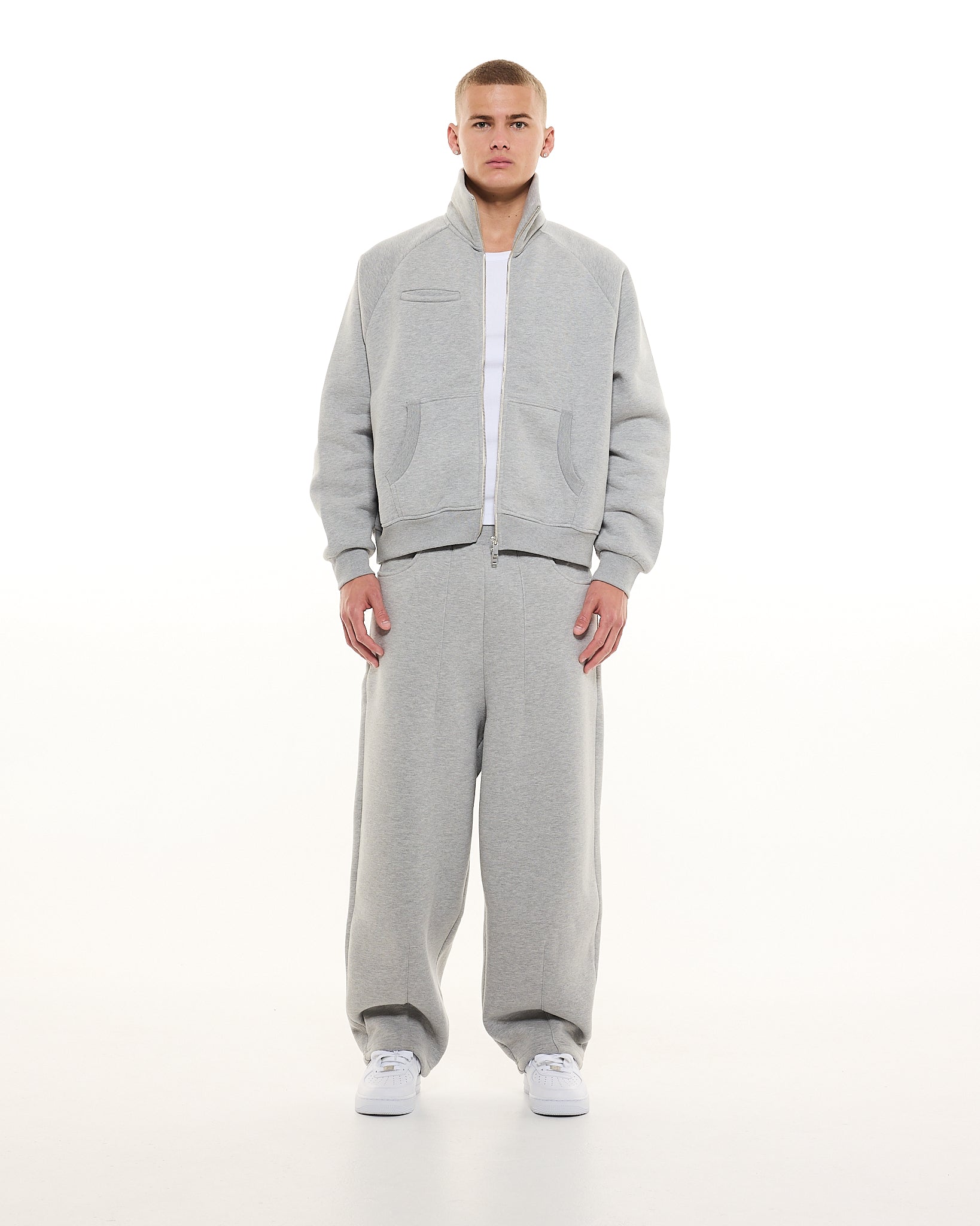 かつき君着用 sweats COZY TRACK JACKET - GREY COZY TRACK JACKET - GREY