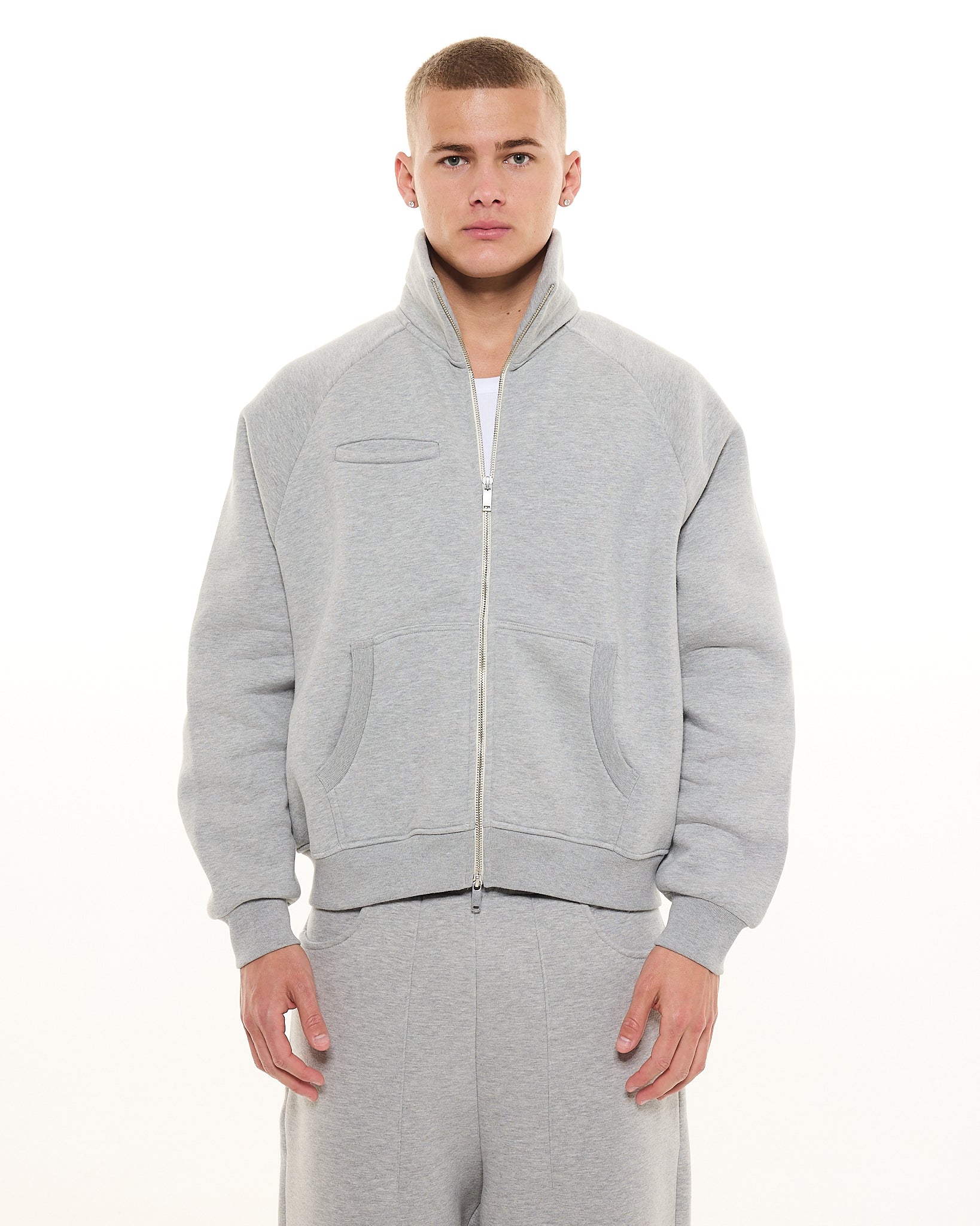 COZY TRACK JACKET - GREY
