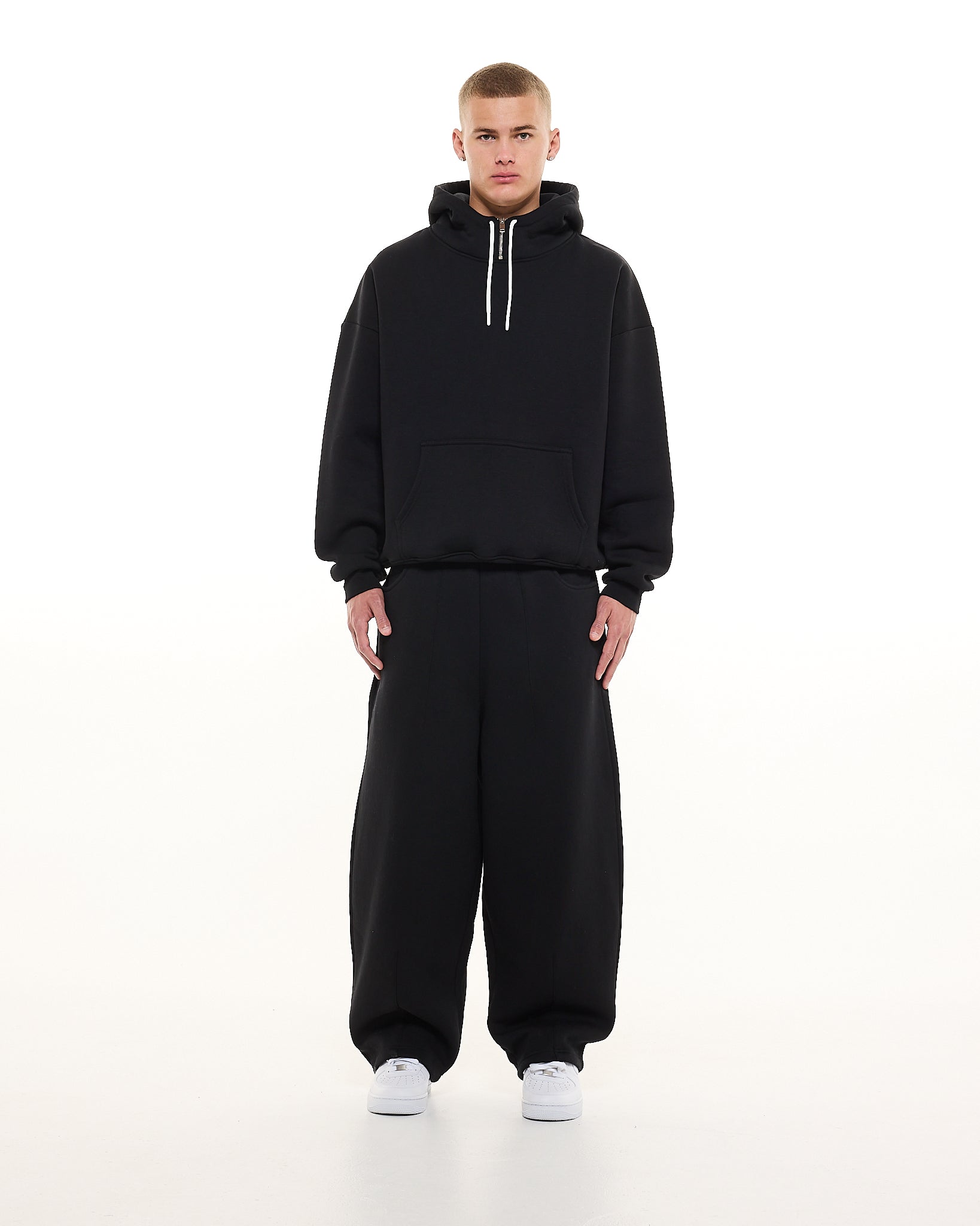 Cozy Tech Black Hoodie | Sweats Collective