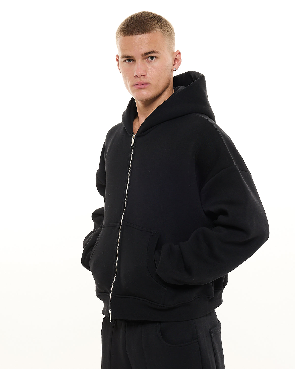Sweats Collective Black Cozy Zip Up | Sweats Collective