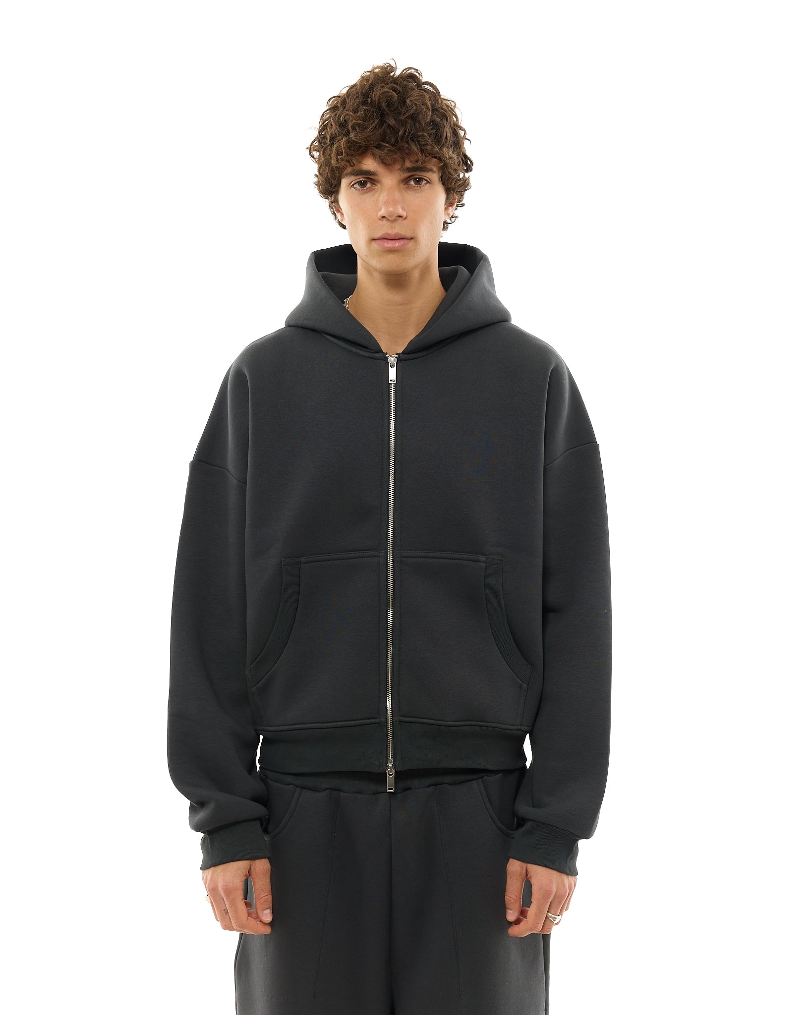 トップス SWEATS COZY ZIP UP - BLACK COZY ZIP UP - GRANITE