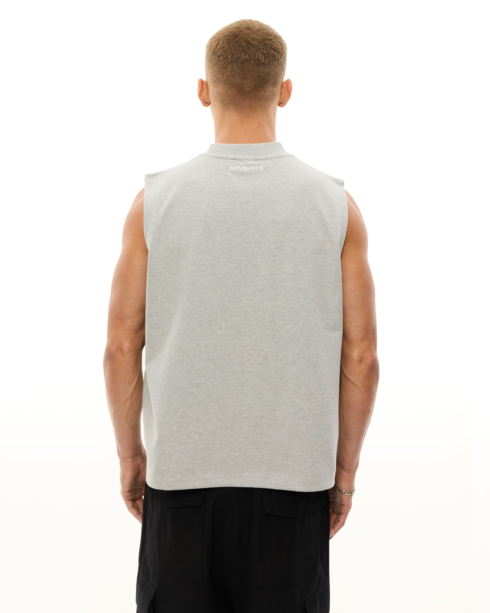 MUSCLE TEE - GREY MELANGE