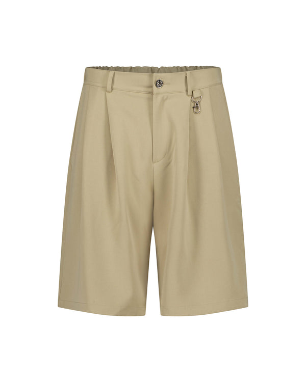 PLEATED SHORTS - SAND