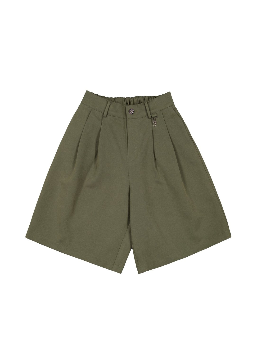 PLEATED SHORTS - OLIVE