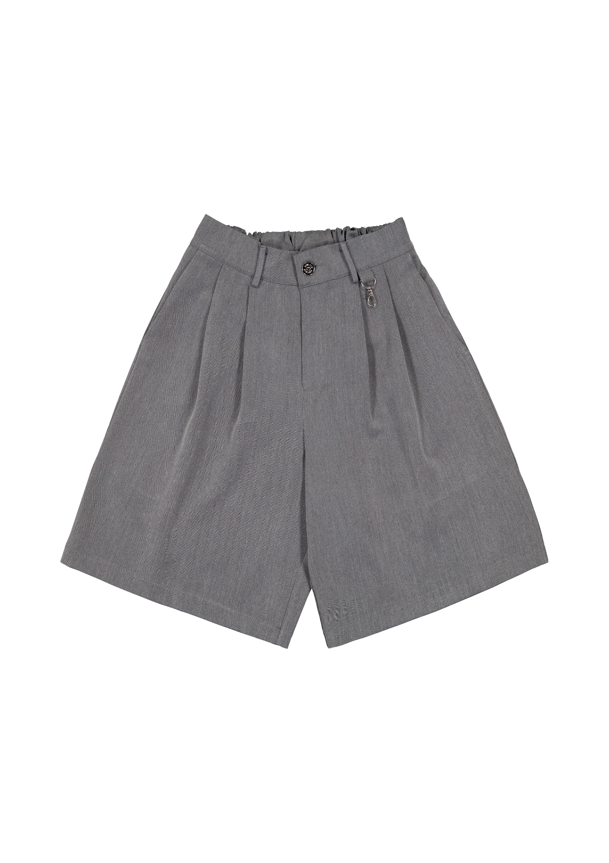 PLEATED SHORTS - GREY