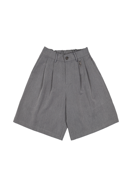 PLEATED SHORTS - GREY PLEATED SHORTS - GREY