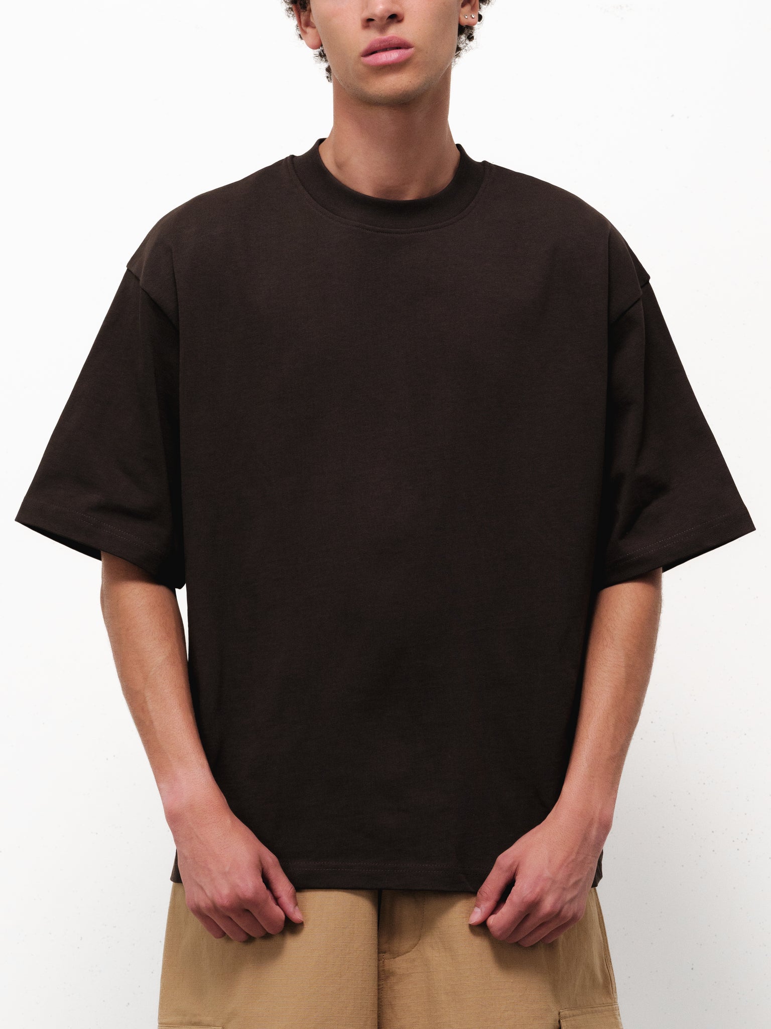 SIGNATURE BLANK T-SHIRT - COFFEE