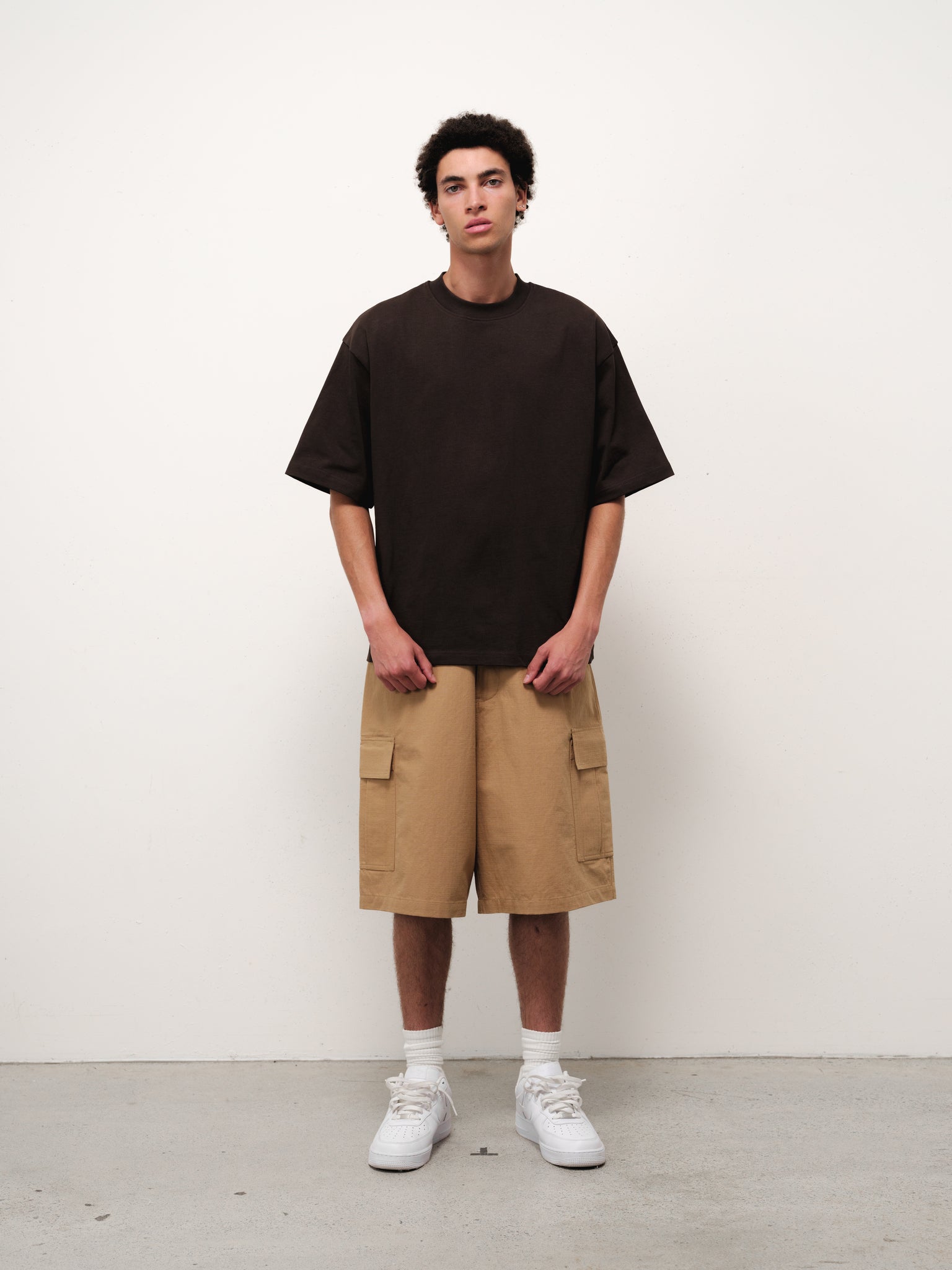 SIGNATURE BLANK T-SHIRT - COFFEE